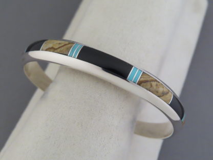 Multi-Stone Inlay Cuff Bracelet featuring Turquoise