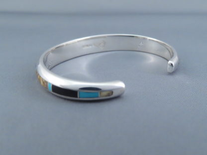 Multi-Stone Inlay Cuff Bracelet featuring Turquoise