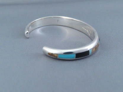 Multi-Stone Inlay Cuff Bracelet featuring Turquoise