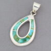 Sonoran Turquoise Inlay Pendant (‘open-drop’)