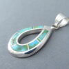 Sonoran Turquoise Inlay Pendant (‘open-drop’)