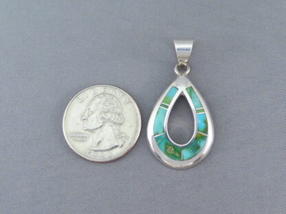 Sonoran Turquoise Inlay Pendant (‘open-drop’)