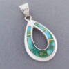 Sonoran Turquoise Inlay Pendant (‘open-drop’)