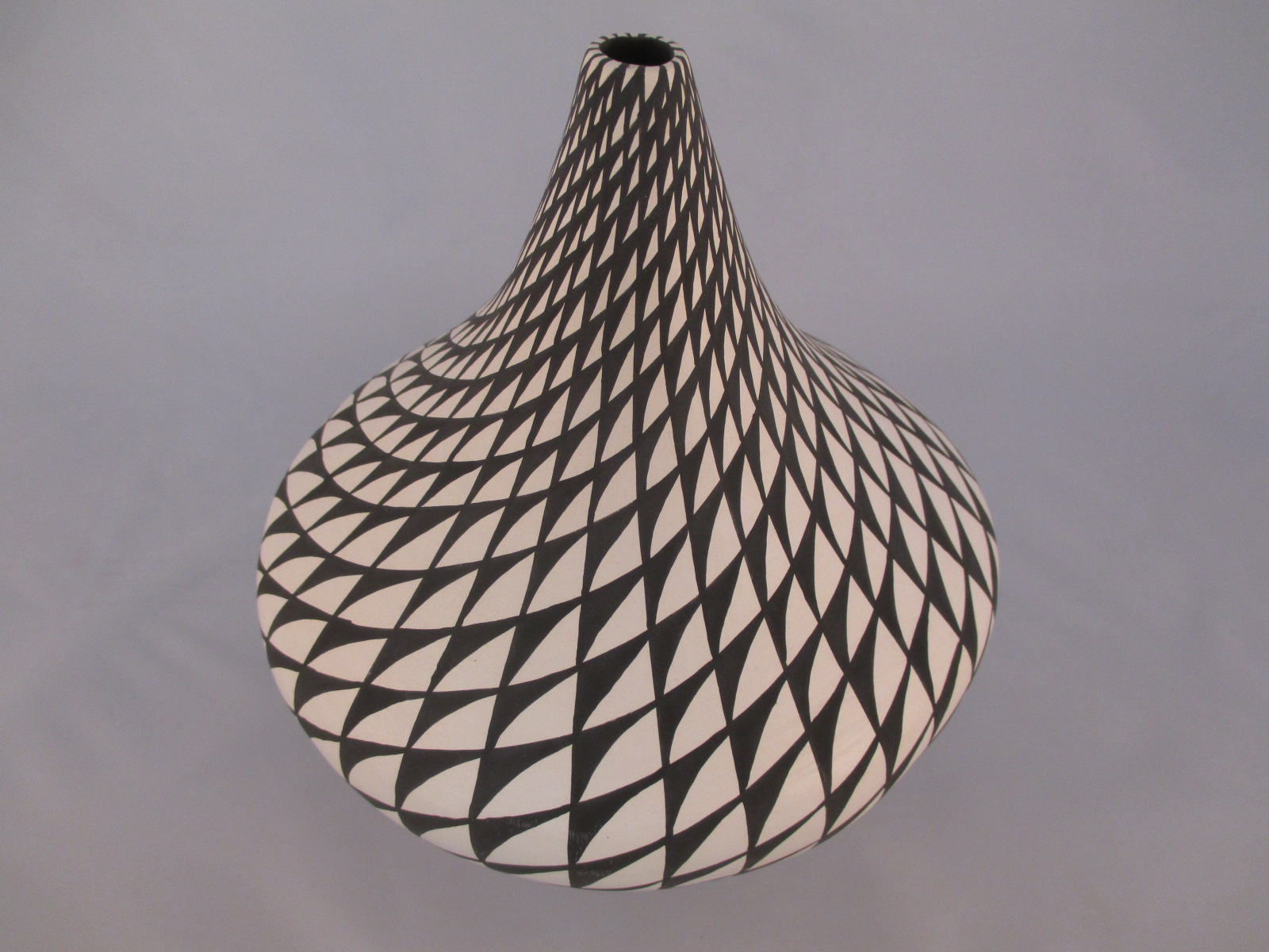 Swirl-design Acoma Pottery Jar by Sandra Victorino