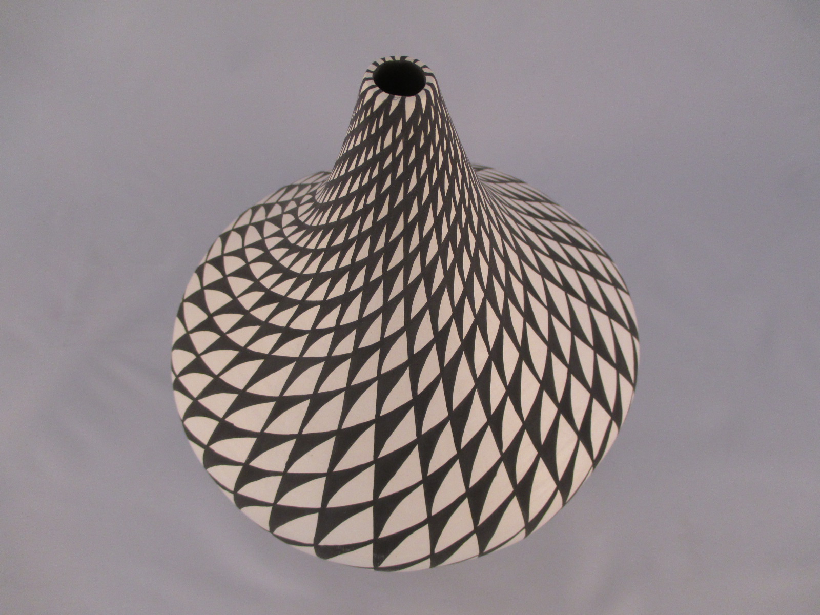 Swirl-design Acoma Pottery Jar by Sandra Victorino