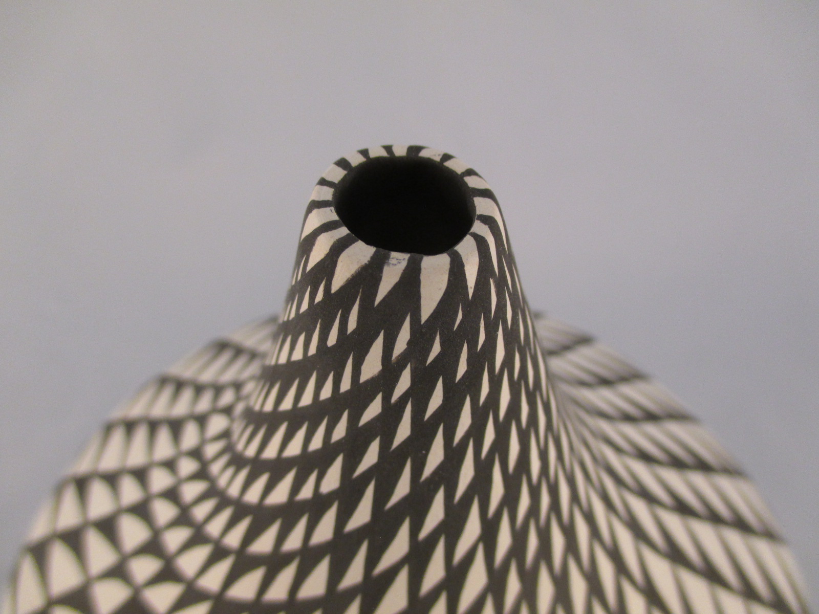 Swirl-design Acoma Pottery Jar by Sandra Victorino