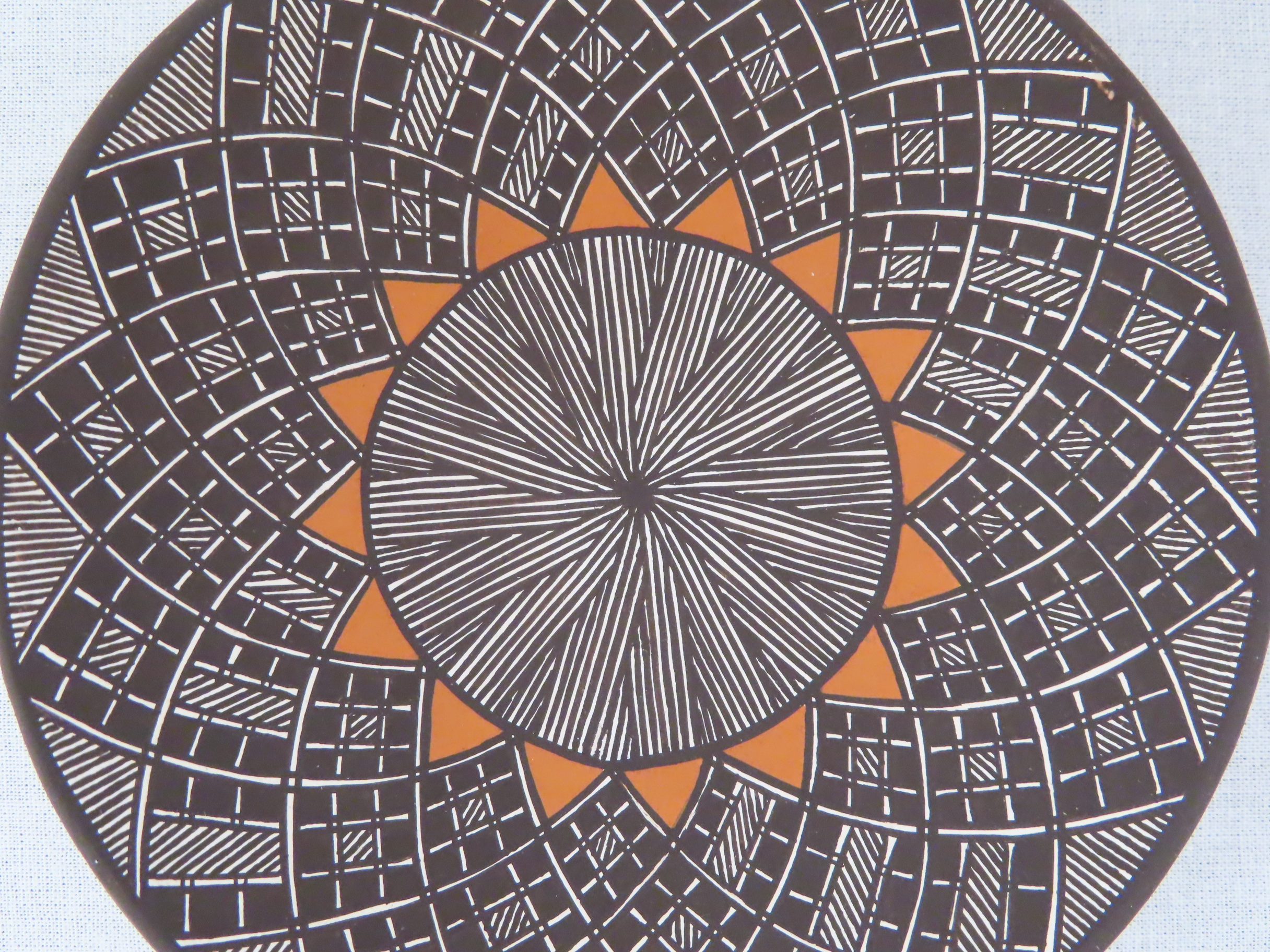 Smaller Acoma Pottery Plate by Amanda Lucario