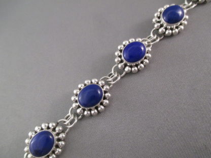 Sterling Silver & Lapis Link Bracelet by Artie Yellowhorse