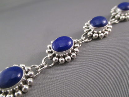 Sterling Silver & Lapis Link Bracelet by Artie Yellowhorse