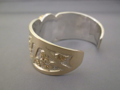 Gold & Silver Bracelet with Candelaria Turquoise & Diamonds