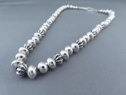 Bryan Joe Sterling Silver Bead Necklace (18″)