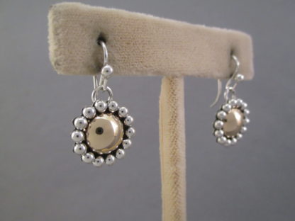 Sterling Silver &14kt Gold Earrings by Artie Yellowhorse