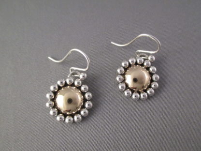 Sterling Silver &14kt Gold Earrings by Artie Yellowhorse