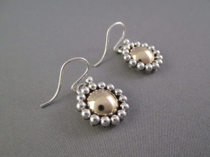 Sterling Silver &14kt Gold Earrings by Artie Yellowhorse