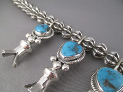 Bisbee Turquoise Squash Blossom Necklace by Al Joe