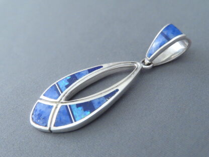 Multi-Stone Inlay Pendant with Opal & Lapis (Larger)