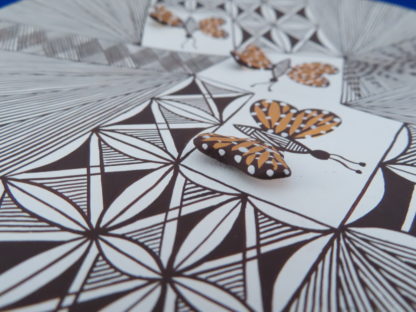 Acoma Pottery Plate with Butterflies by Alicia Sanchez