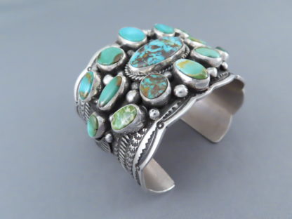 Impressive Royston Turquoise Sterling Silver Bracelet by Guy Hoskie