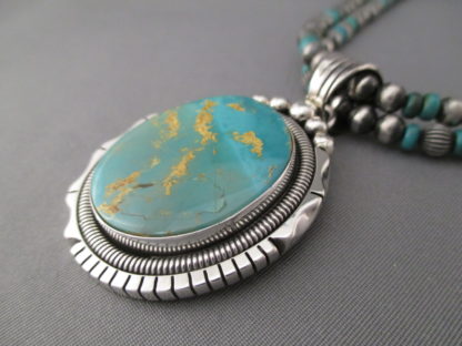 2 Strand Royston Turquoise Pendant Necklace
