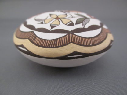 Miniature Acoma Pottery with Parrot by Diane Lewis-Garcia