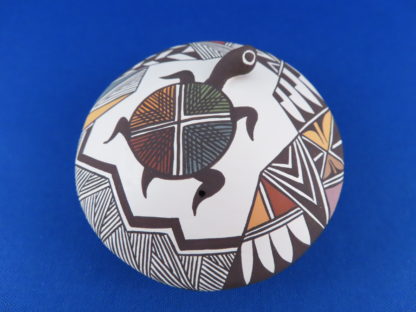 Carolyn Concho Seed Pot with Turtle (Acoma Pottery)