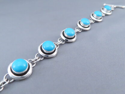 Shadowboxed Sleeping Beauty Turquoise Link Bracelet (Yellowhorse)