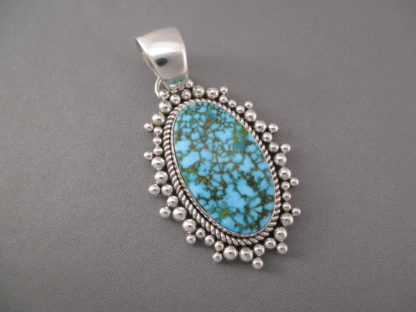 Sterling Silver and Turquoise Mountain Turquoise Pendant by Artie Yellowhorse
