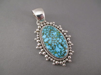 Sterling Silver and Turquoise Mountain Turquoise Pendant by Artie Yellowhorse