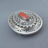 Coral Belt Buckle by Leonard Nez (Navajo)