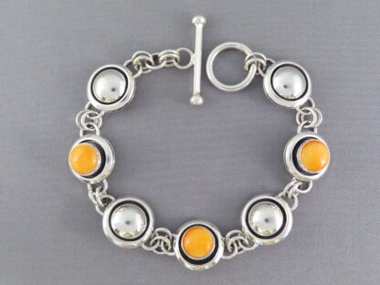 Spiny Oyster Shell Link Bracelet by Artie Yellowhorse