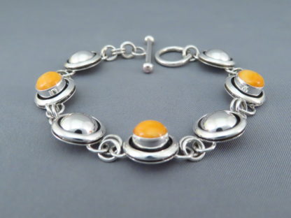 Spiny Oyster Shell Link Bracelet by Artie Yellowhorse