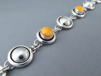 Spiny Oyster Shell Link Bracelet by Artie Yellowhorse