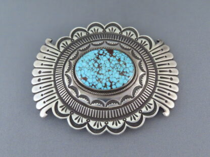 Sterling & Kingman Turquoise Belt Buckle by Wilson Jim