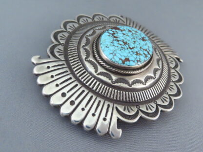 Sterling & Kingman Turquoise Belt Buckle by Wilson Jim
