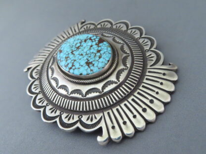 Sterling & Kingman Turquoise Belt Buckle by Wilson Jim