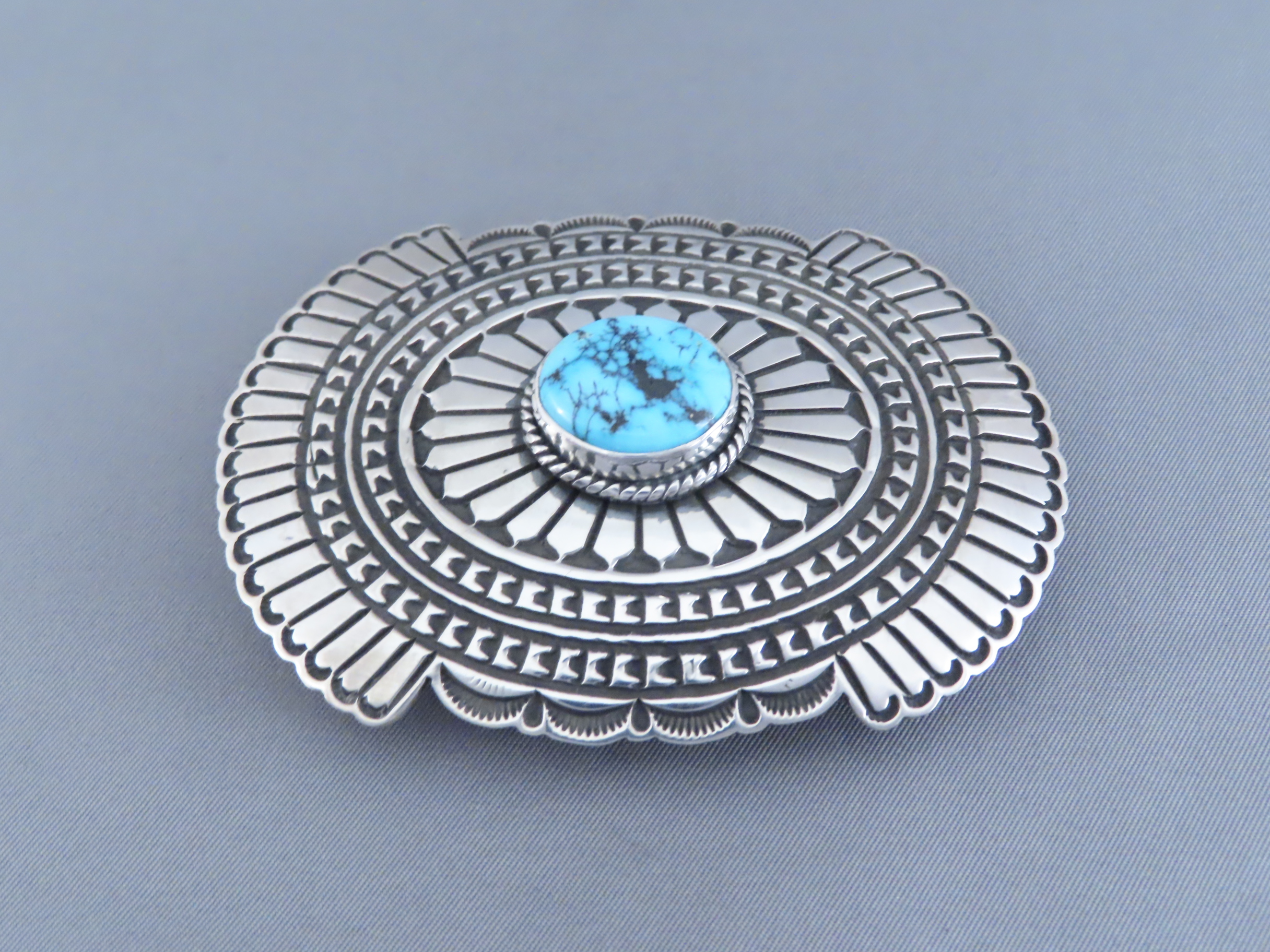 アクセサリー Orville White Stamp Work Belt Buckle Orville White