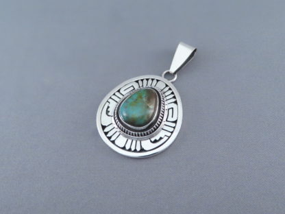 Leonard Nez (Navajo) Blue Gem Turquoise Pendant