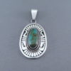 Blue Gem Turquoise Pendant by Leonard Nez