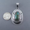 Blue Gem Turquoise Pendant by Leonard Nez