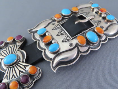 Sleeping Beauty Turquoise & Spiny Oyster Shell Concho Belt by Andy Cadman