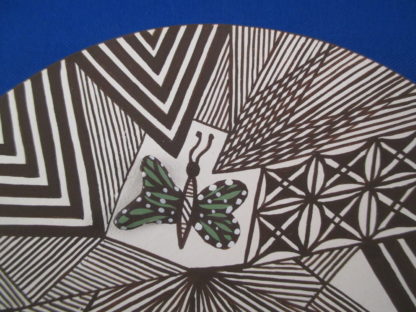 Acoma Pottery Plate with Butterfly