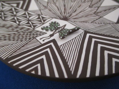 Acoma Pottery Plate with Butterfly