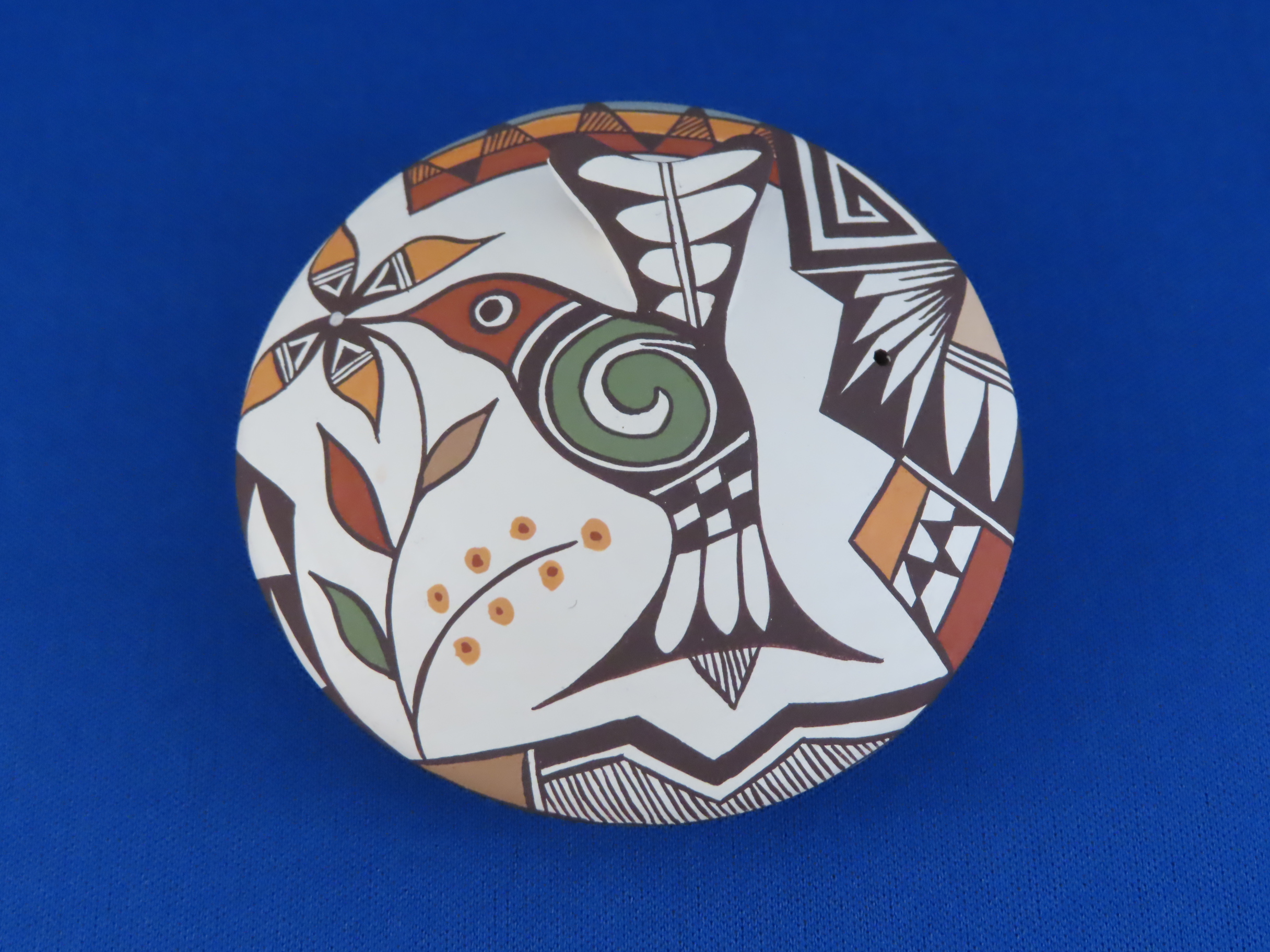 Seed Pot with Hummingbird – Acoma Pueblo Pottery by Carolyn Concho