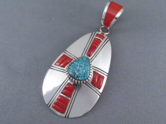 Michael Perry Pendant with Kingman Turquoise & Coral