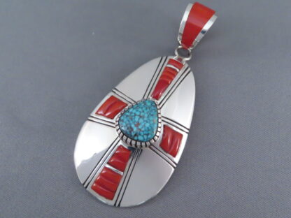 Michael Perry Pendant with Kingman Turquoise & Coral