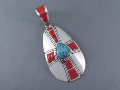 Michael Perry Pendant with Kingman Turquoise & Coral