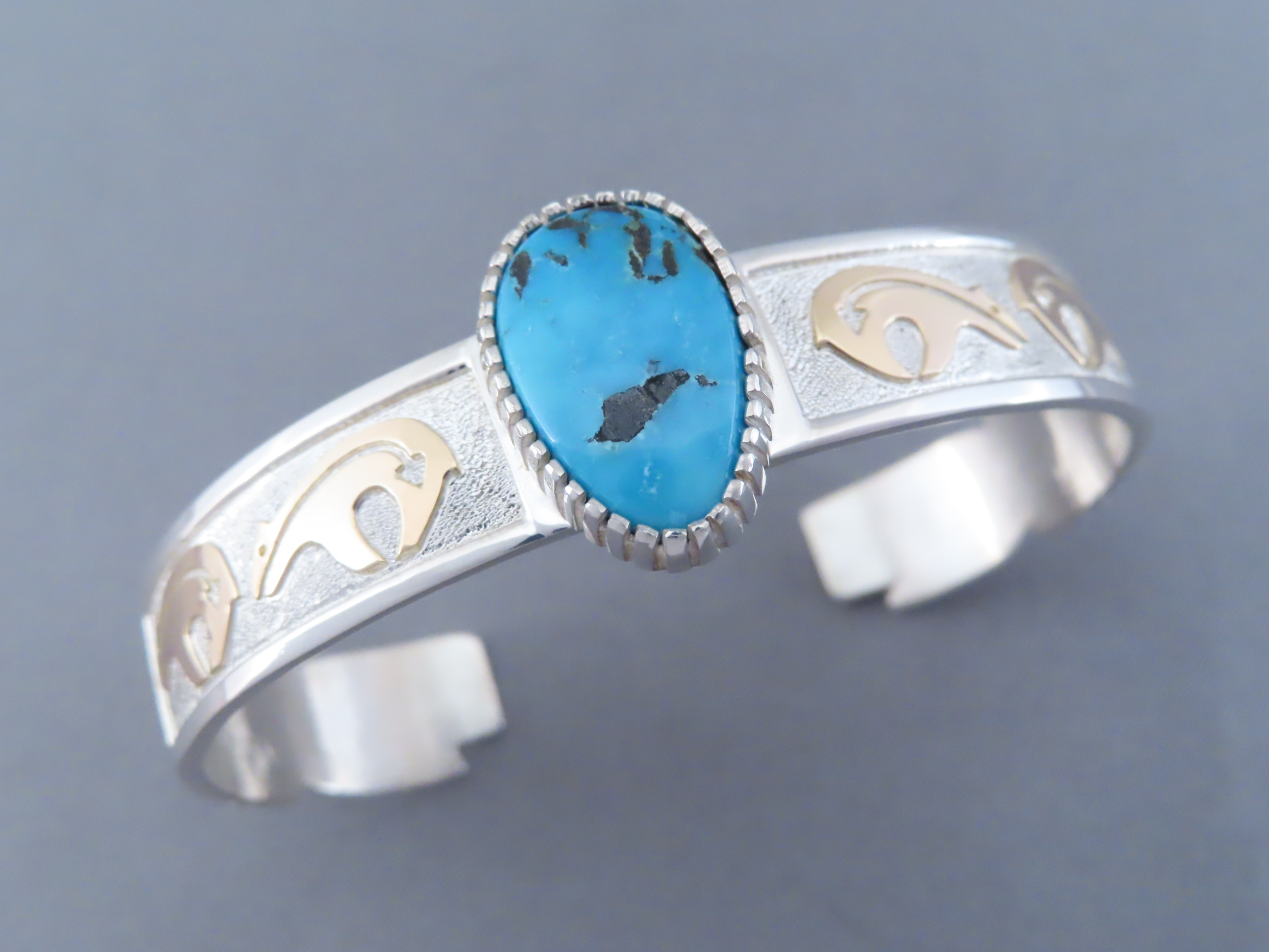 Gold & Silver Bracelet with Darling Darlene Turquoise