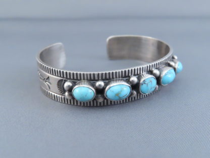 Number 8 Turquoise Bracelet by Fritson Toledo (Navajo)