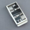 Dolomite & Black Jade Inlay Money Clip