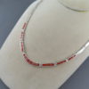 Sterling Silver & Coral Inlay Necklace